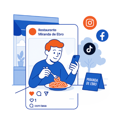 Influencer comiendo en Miranda de ebro